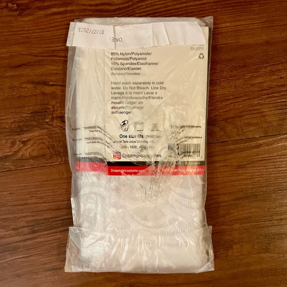 Dreamgirl Women's Sheer Thigh High with Lace Top - One Size White NEW - Picture 2 of 2